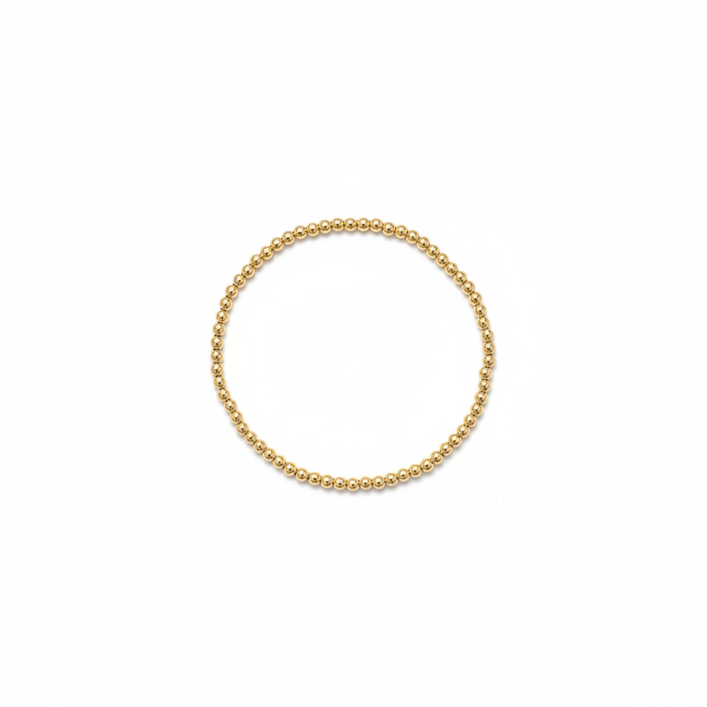 3MM Gold Filled Beaded Bracelet