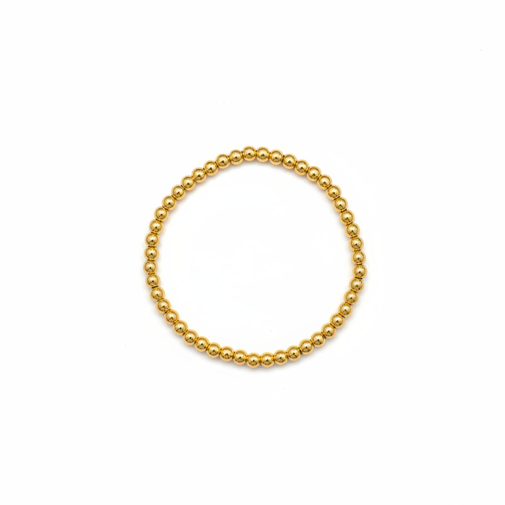 4MM Gold Beaded Bracelet