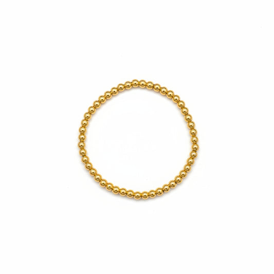 4MM Gold Beaded Bracelet