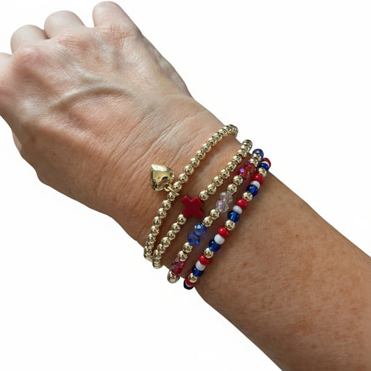 Ms. 4th of July Stack Bracelet (Stack of 4)