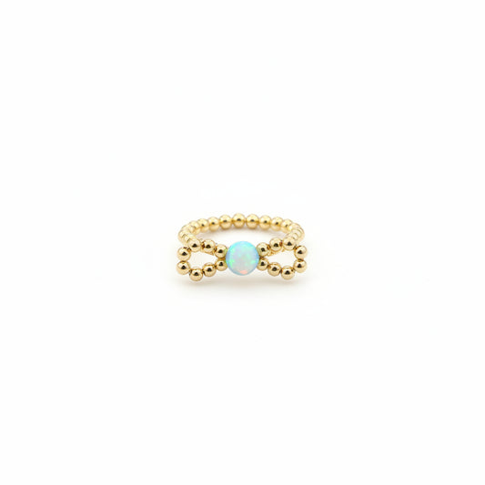 Little Girls' 3mm Bow Ring with Cultured Pearl