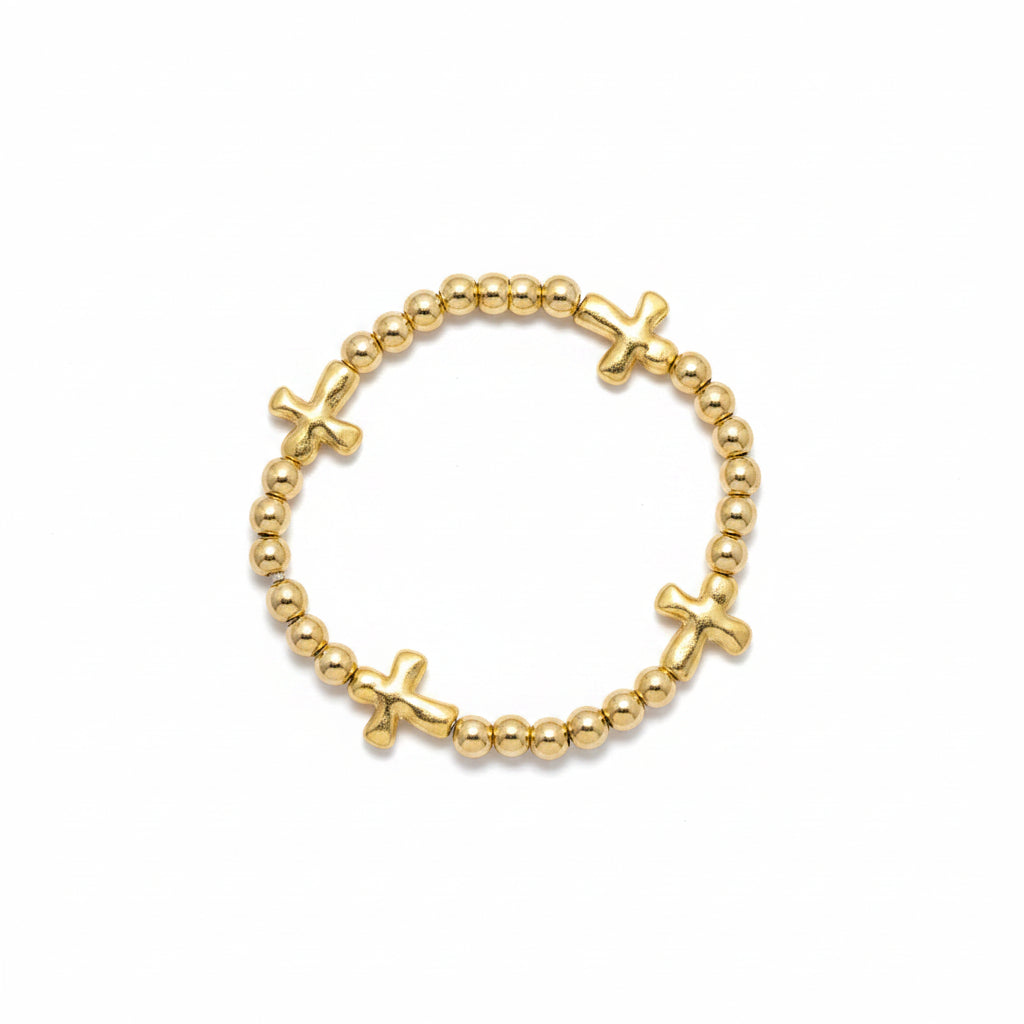 Four Crosses Gold Bracelet