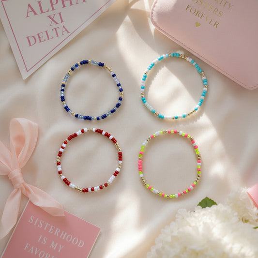 Sorority Confetti Bracelets Custom