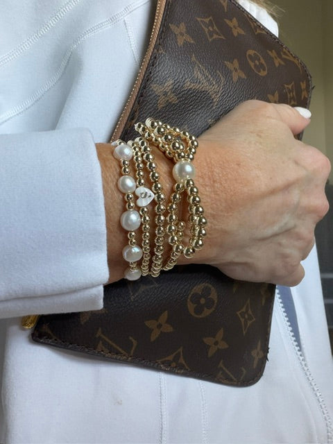 Ms. Spencer Initial & Bow (Stack of 4)