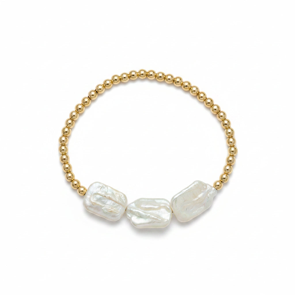 Ms. Pricilla Flat Bracelet  Cultured Pearl