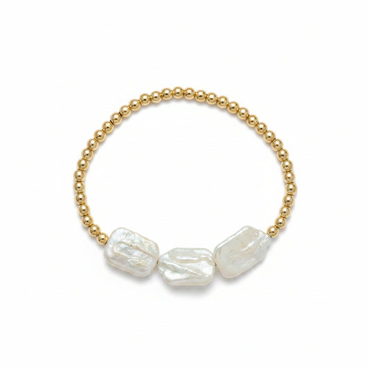 Ms. Pricilla Flat Bracelet  Cultured Pearl