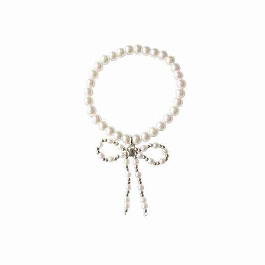Ms. Bow Pearl Bracelet