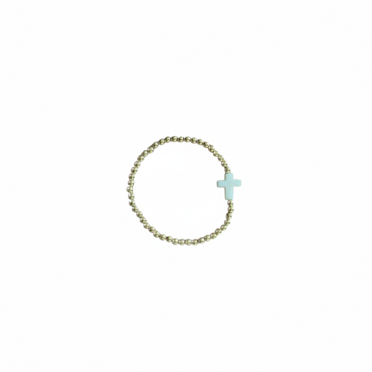 The Original Crème/White Cross Bracelet